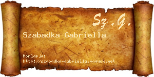 Szabadka Gabriella névjegykártya