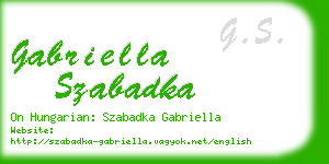 gabriella szabadka business card